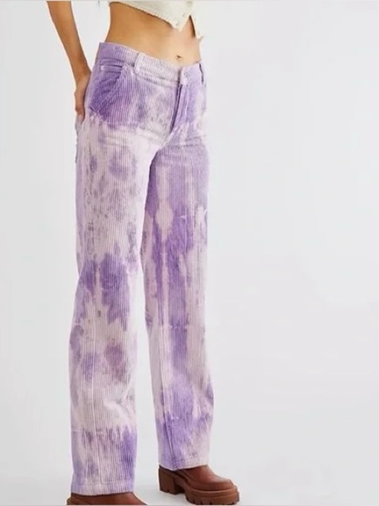 Free People Pants - Free People Reese Pitched Straight Corduroy Pant Moonlit Orchid New With Tags